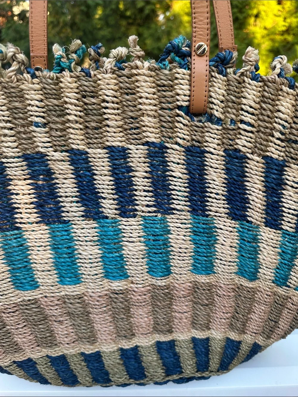 Tory Burch Jute Straw Tote
